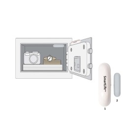 Mēbeļu seifs STARK 3851 ar elektrisko slēdzeni.Ar atvēršanas paziņojumiem.(augstums: 18 cm, platums: 28 cm)