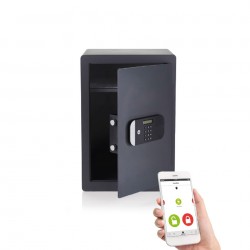 Dokumentu mēbeļu profesionāls, sertificēts seifs Max Security YALE, ar elektronisku slēdzeni (augstums: 40cm, platums 35 cm).Ar atvēršanas paziņojumiem(neiebūveta funk.)